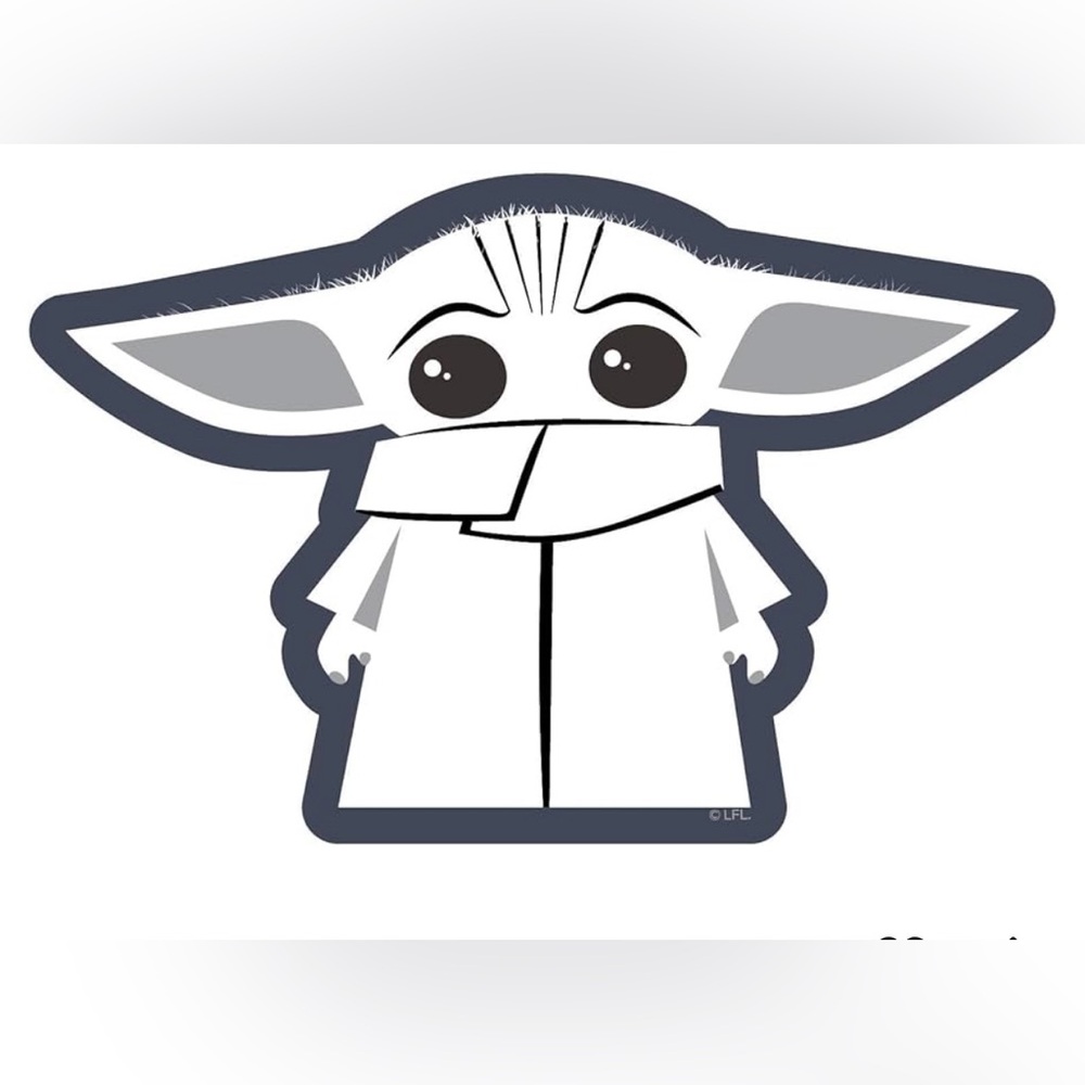 Chroma Graphics Mandalorian The Child in White Vinyl Sticker Decal Star Wars New